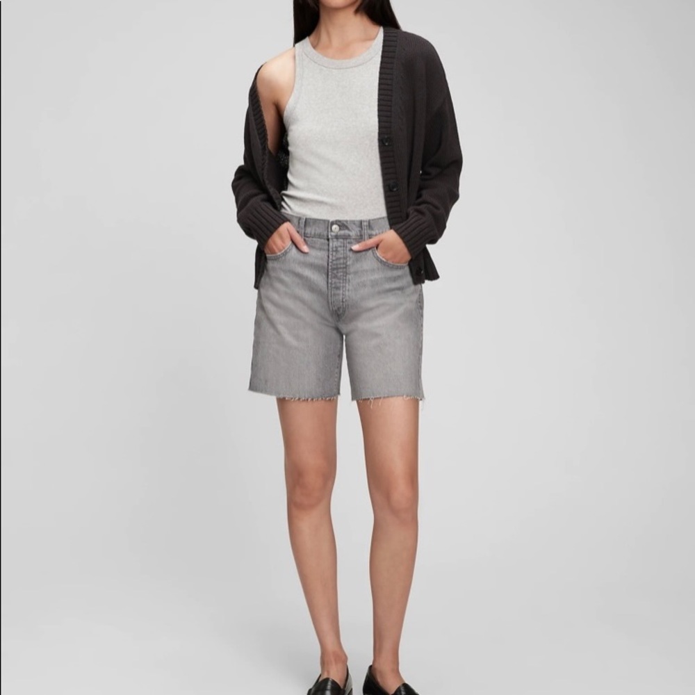 Gap linen blend cardigan black